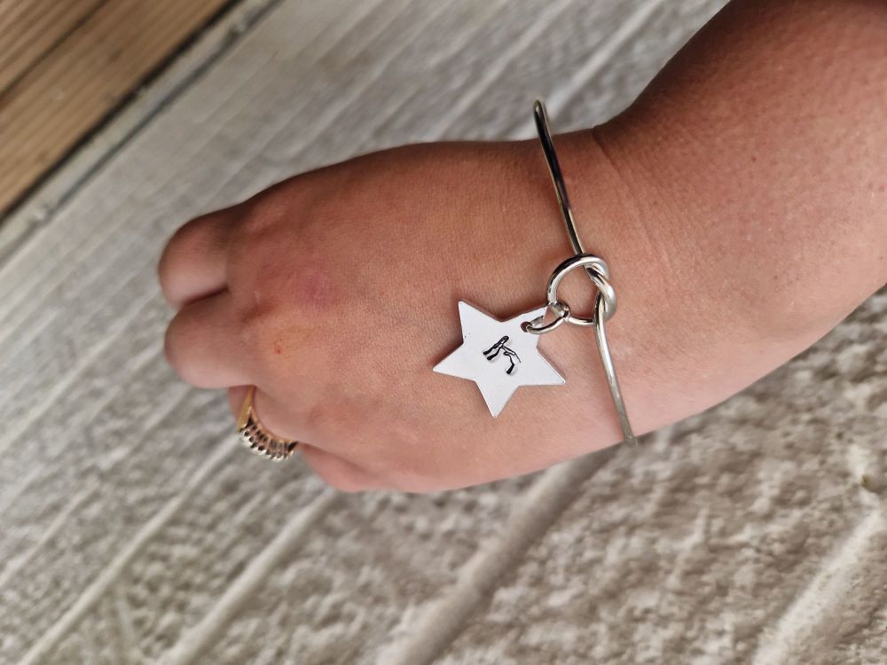 BSL Knot Bangle initial - star **OFFER**