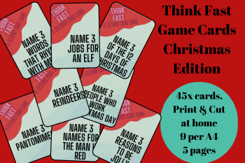 Think Fast - 5 second card game - CHRISTMAS EDITION