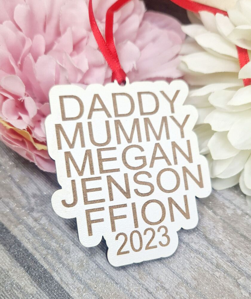 Name Christmas Decoration with 2023
