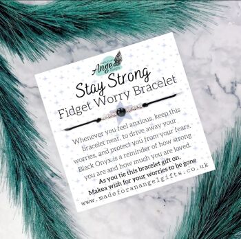 Stay Strong Fidget Worry Bracelet (crystal)