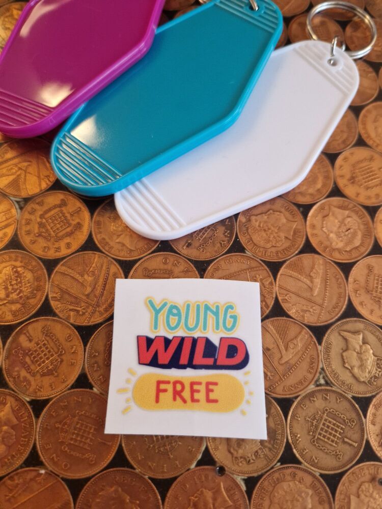 Motel Keyring Decal - Young Wild Free