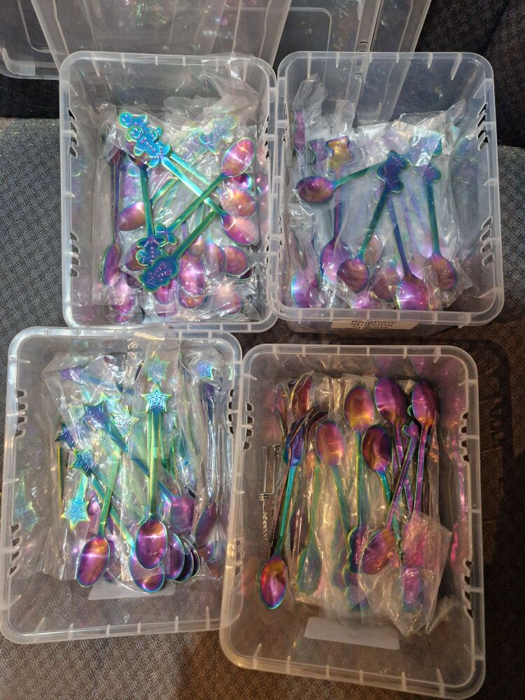 Rainbow Christmas Spoons