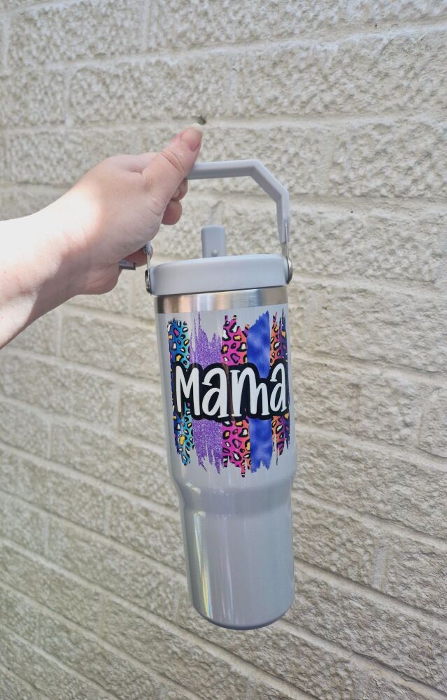 30oz Flip Top Bottle - Grey - Mama