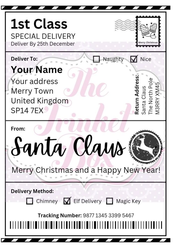 Santa Post Label