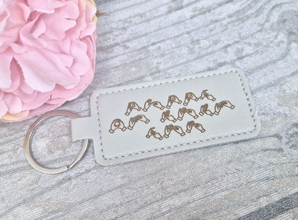 BSL Leather Keyring -