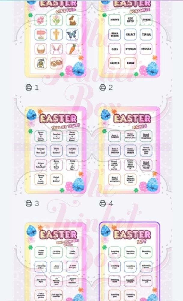 Easter Games Printable
