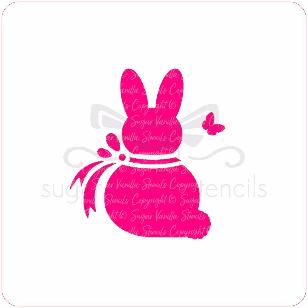 Bunny Bow Cupcake Stencil 