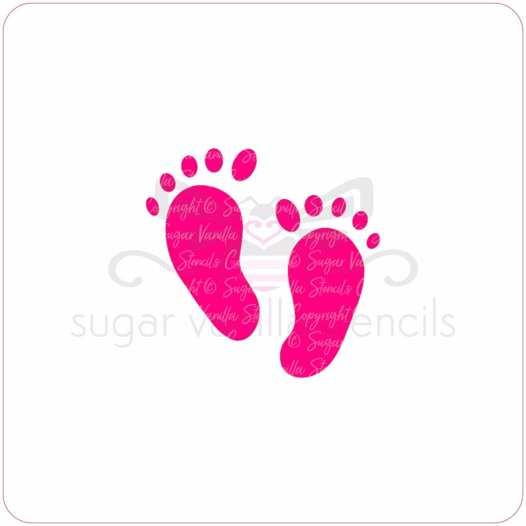 Baby Feet Cupcake Stencil 