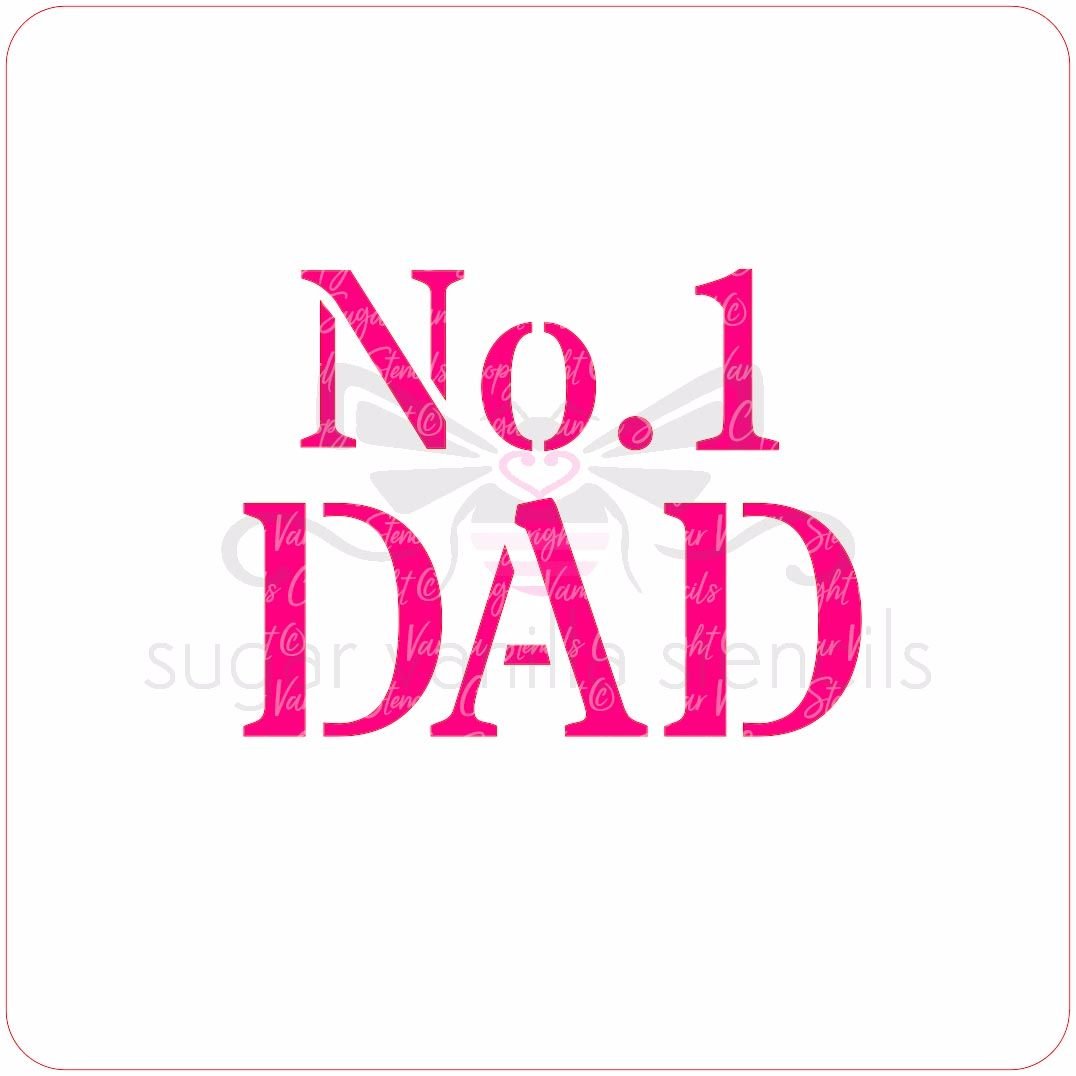 No. 1 Dad Cupcake Stencil