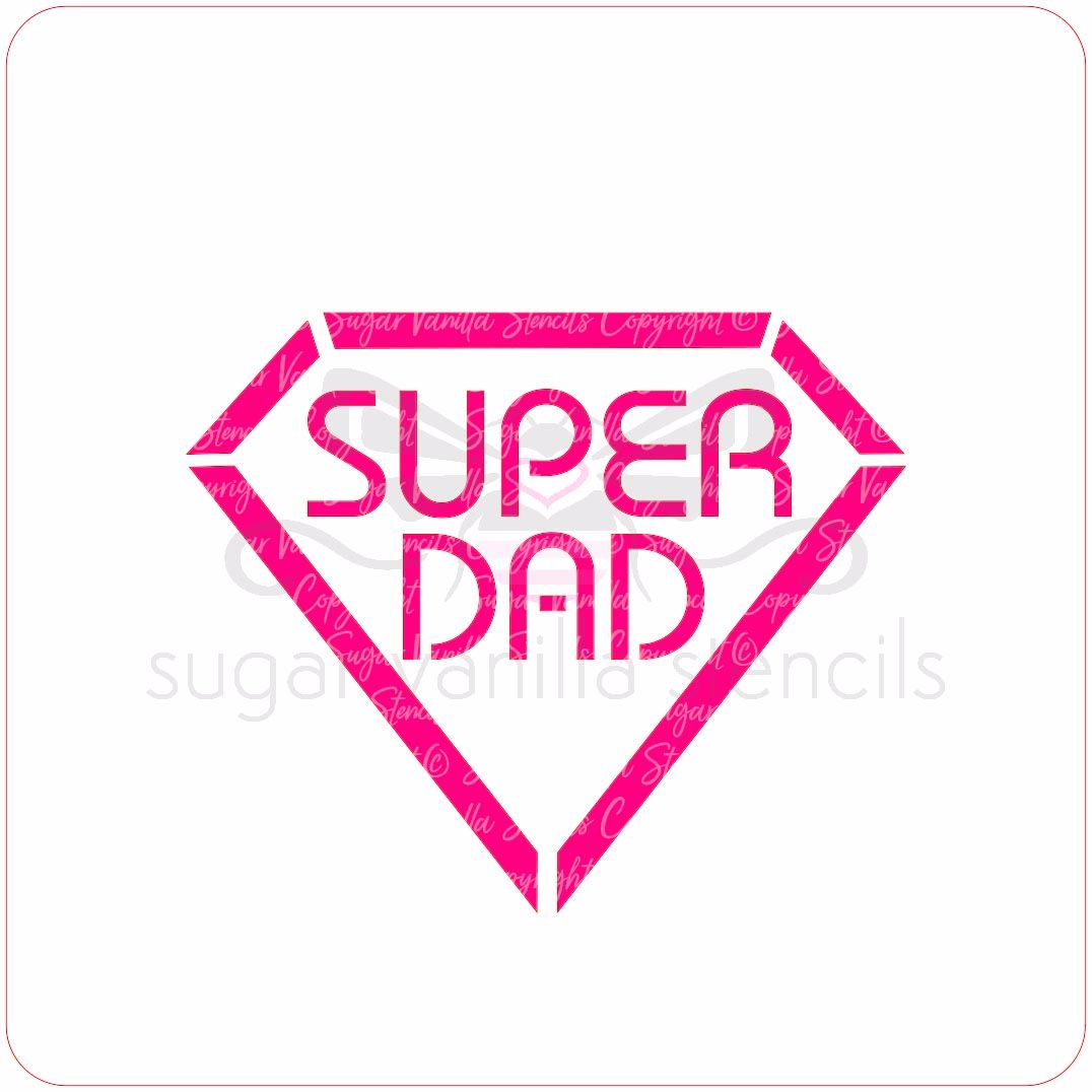 Super Dad Cupcake Stencil