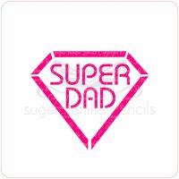 Super Dad Cupcake Stencil