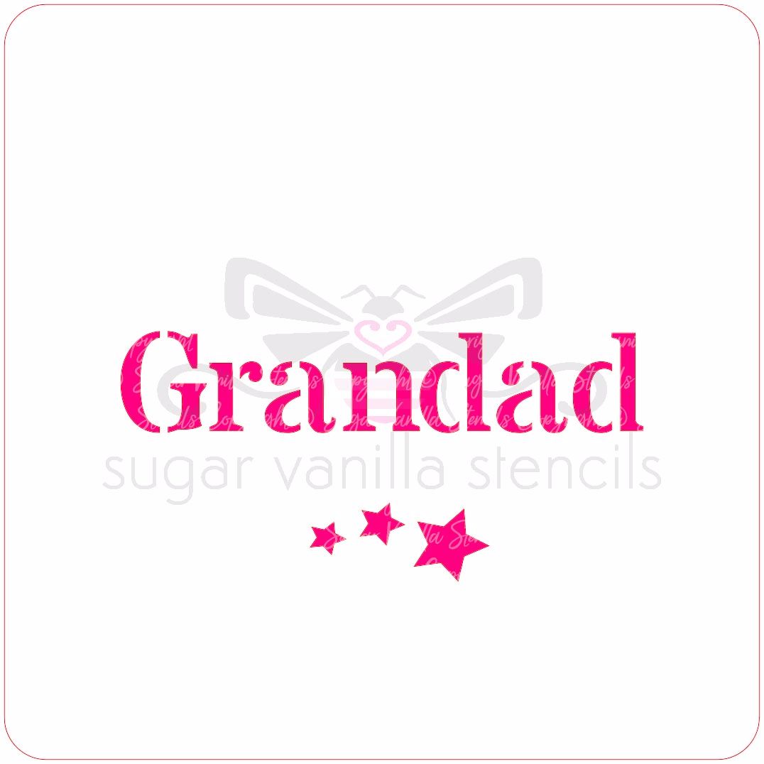 Grandad Cupcake Stencil