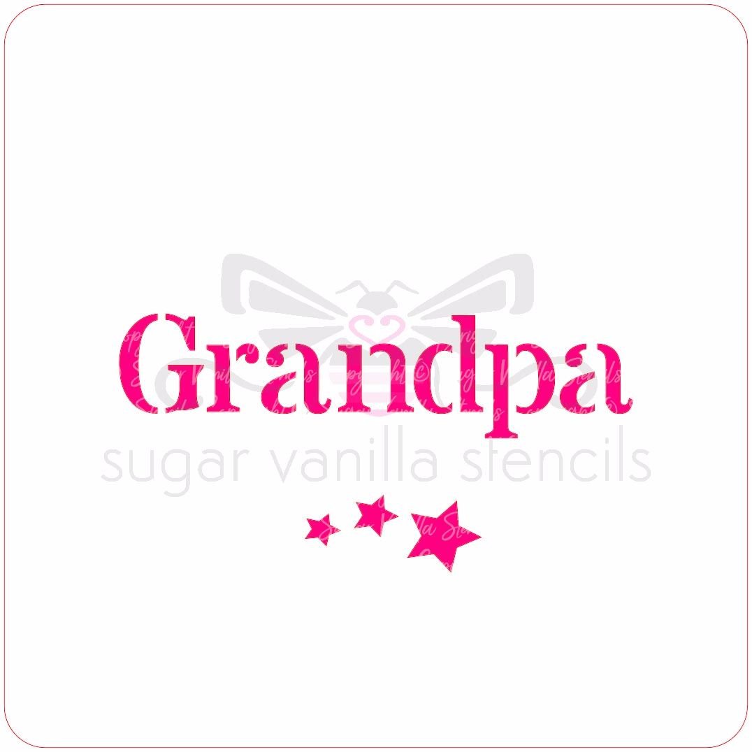Grandpa Cupcake Stencil