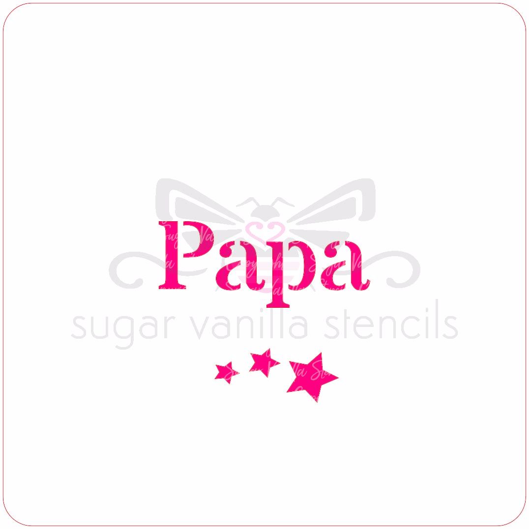 Papa Cupcake Stencil