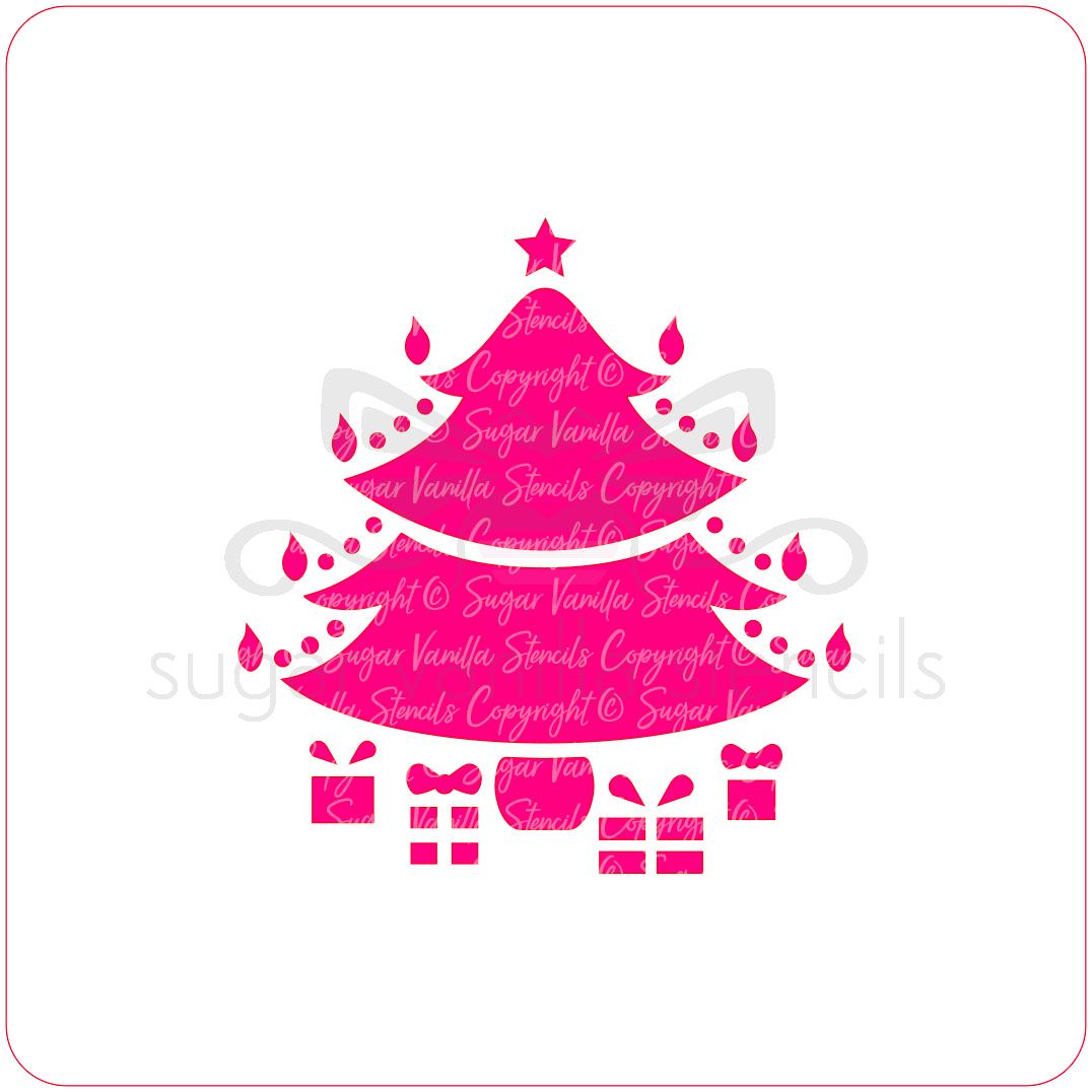 Christmas Tree Cupcake Stencil