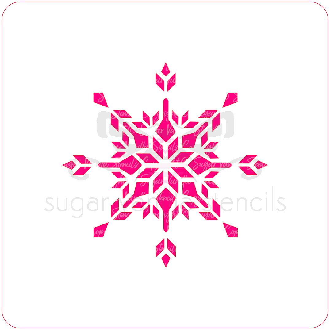 Snowflake - Crystal - Cupcake Stencil