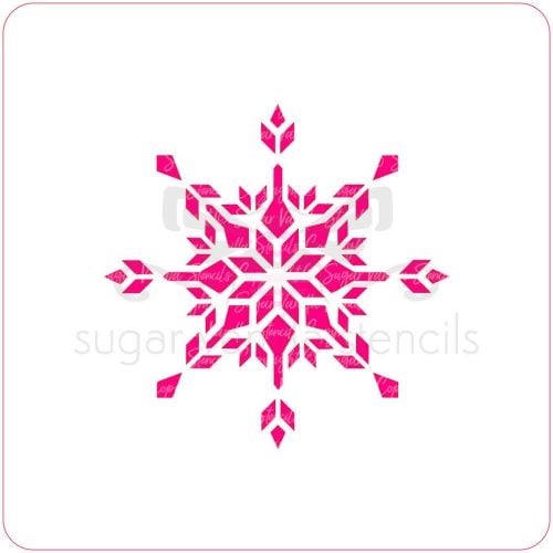 Crystal Snowflake Cupcake Stencil