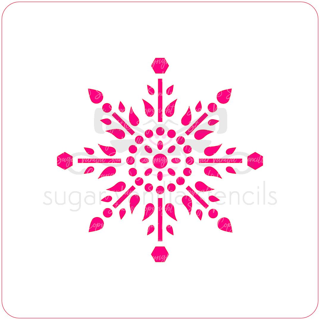 Snowflake - Jewel - Cupcake Stencil