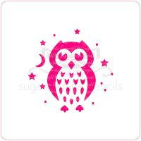 Night Owl Cupcake Stencil