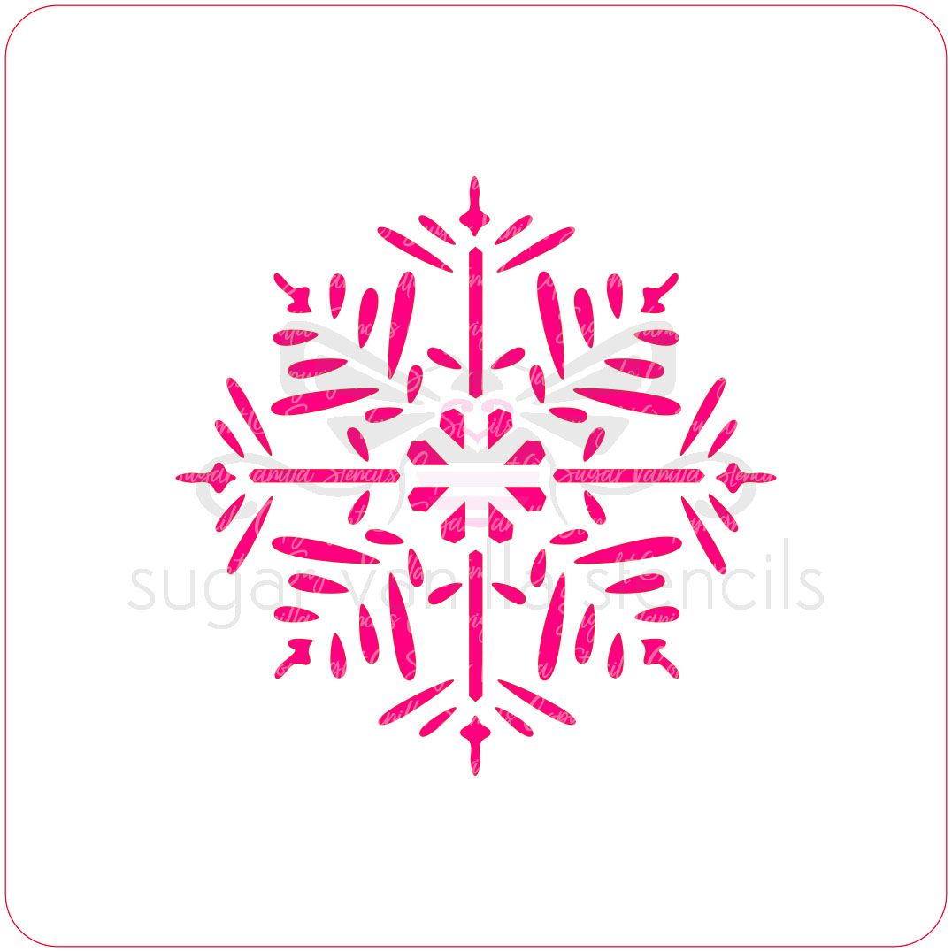Snowflake - Pine - Cupcake Stencil