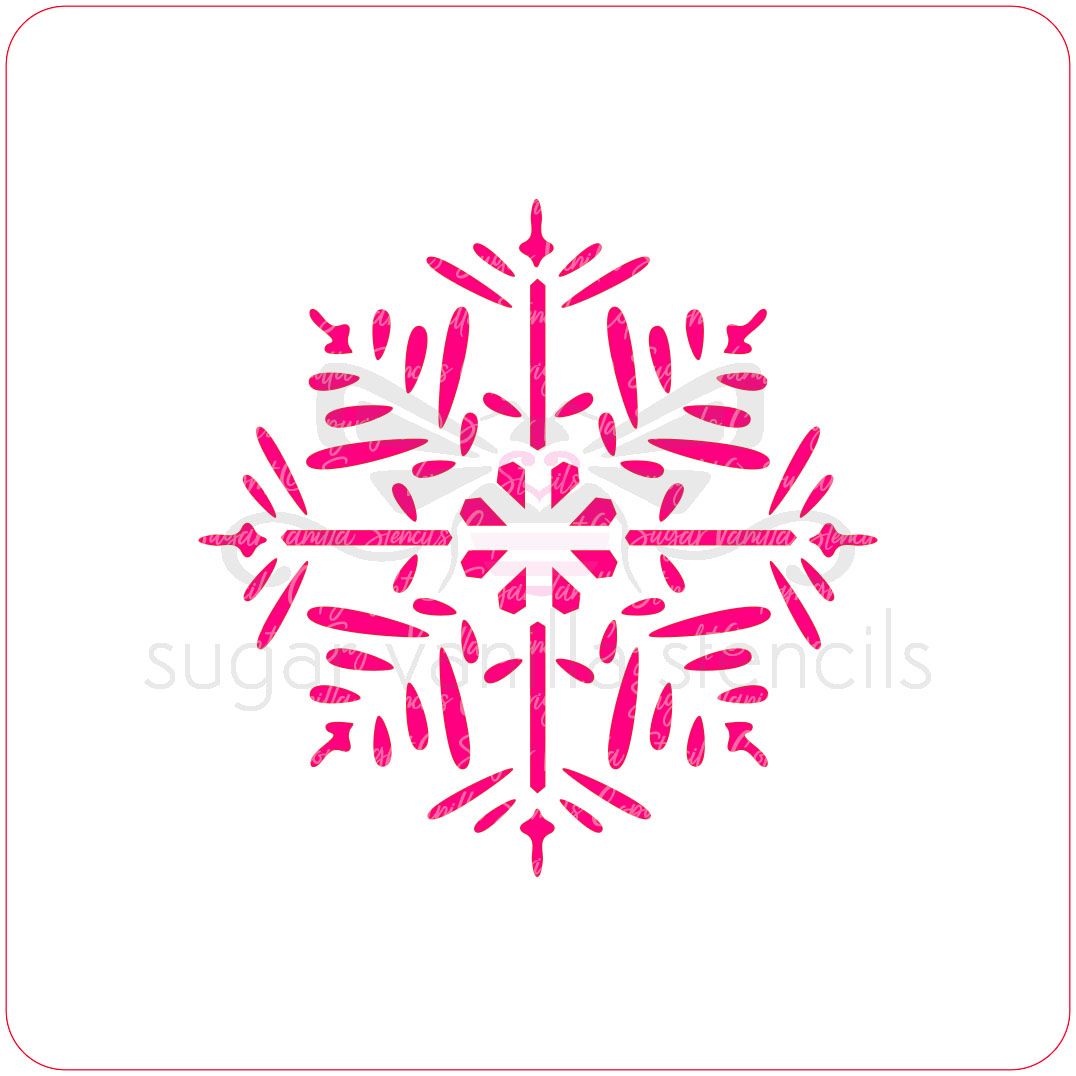 Pine Snowflake Cupcake Stencil