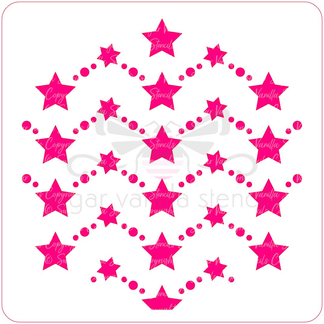 Star Pattern Cupcake Stencil