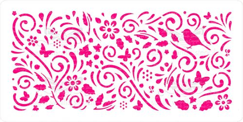 Great British Hedgerow Cake Stencil - Base Tier