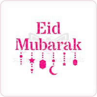 Eid Mubarak Lanterns Cupcake Stencil