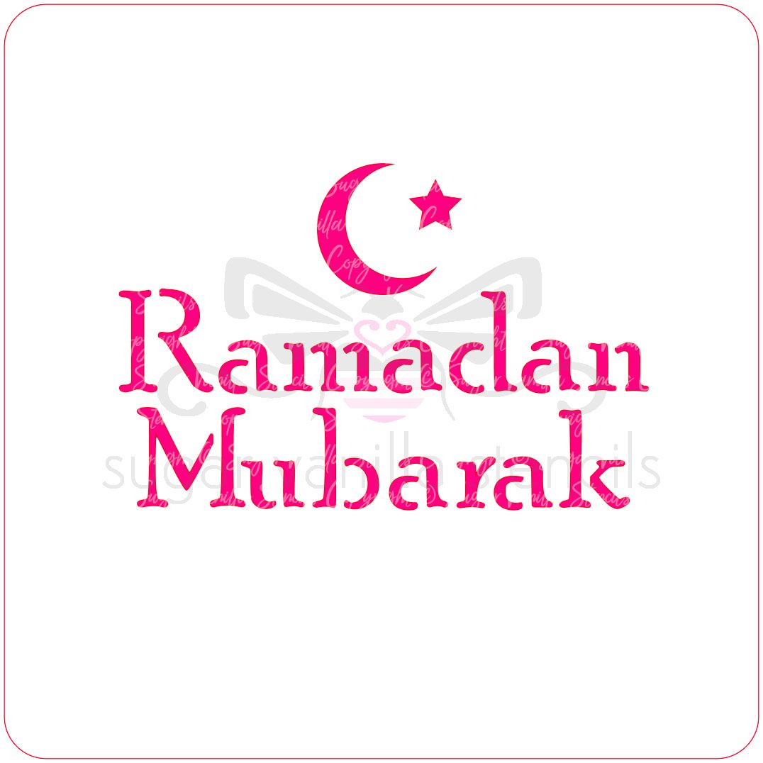 Ramadan Mubarak Cupcake Stencil (Crescent)