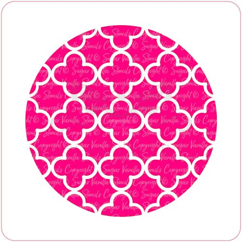 Quatrefoil Cupcake Stencil - Dijon