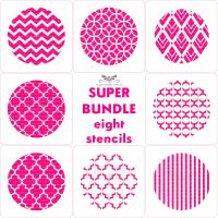 Pattern Cupcake Stencils Super Bundle