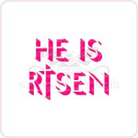 He Is Risen' Cupcake Stencil (with Cross)