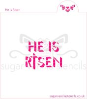 He Is Risen' Cookie Stencil (with Cross)