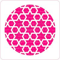 Arabic Geometric Cupcake Stencil (Star & Hexagon)