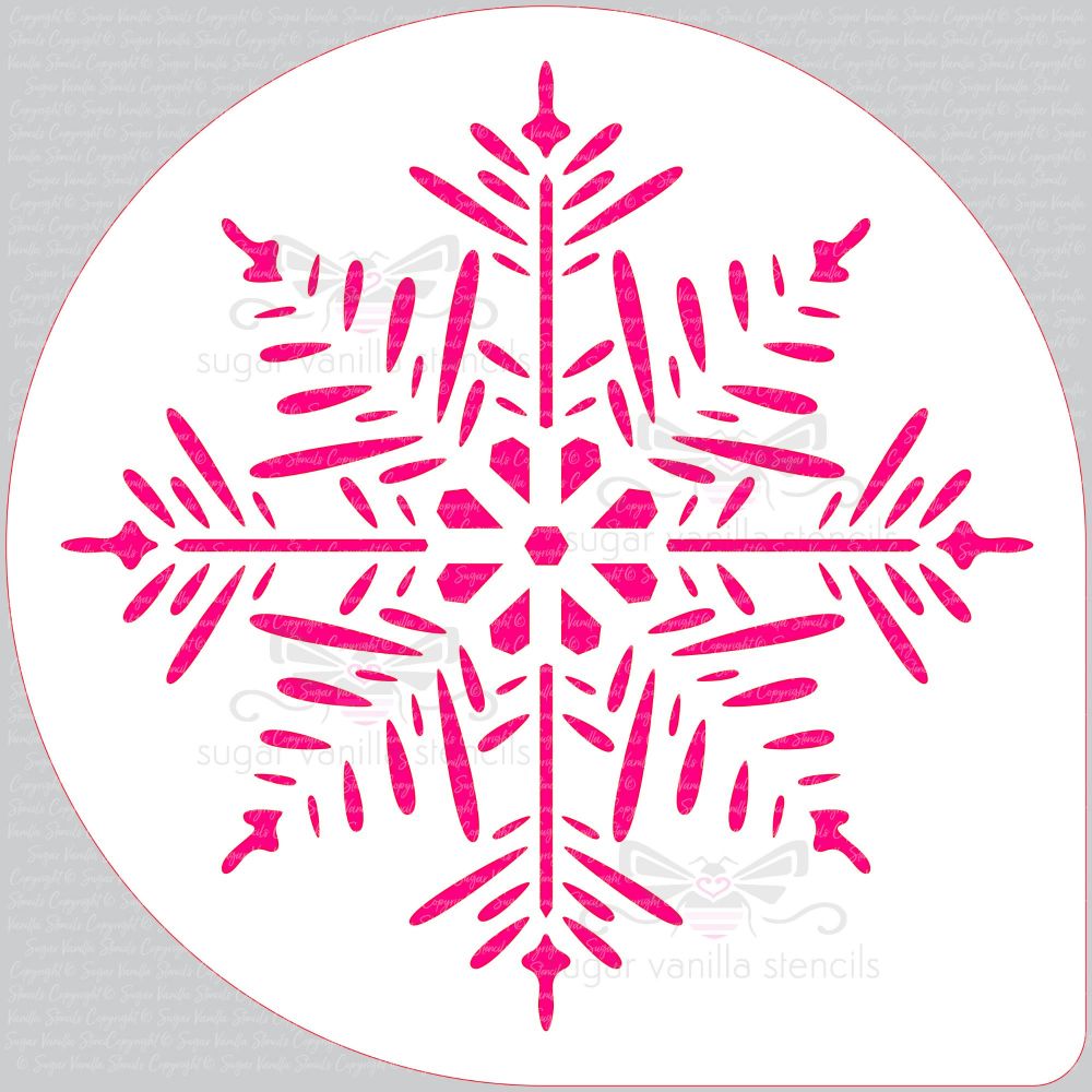 Snowflake - Pine - Cake Top Stencil (8" large)