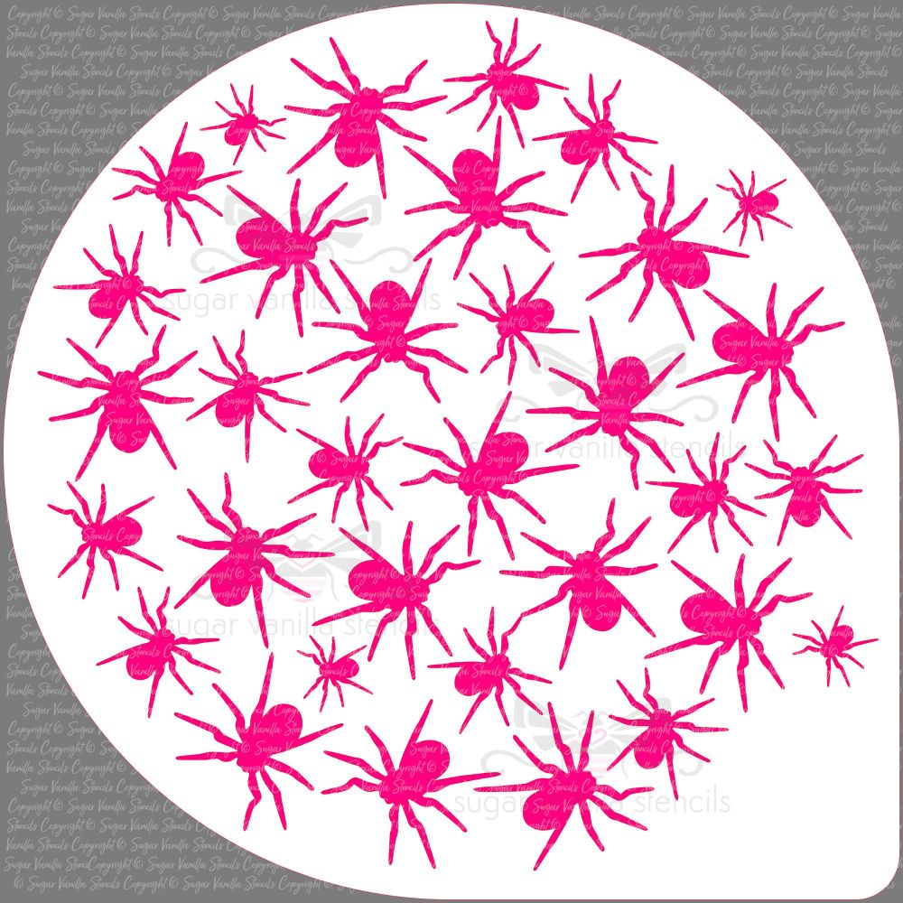 Spiders Cake Top Stencil (8" large)