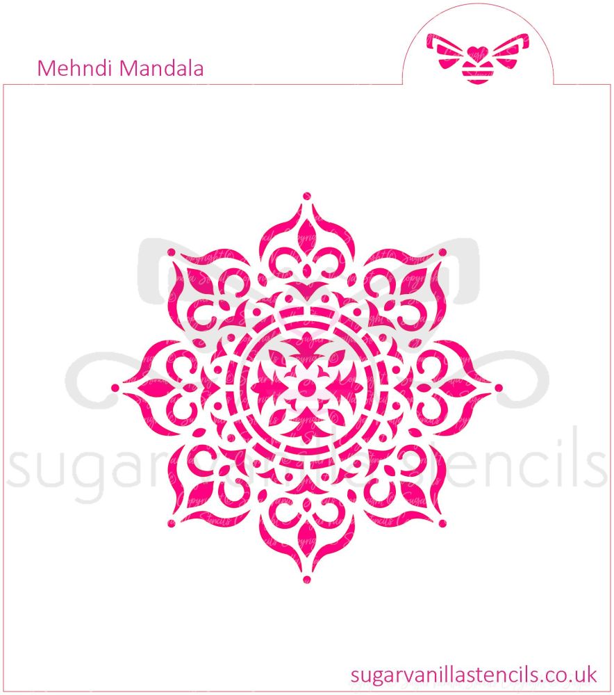 Mehndi Mandala Cookie Stencil 
