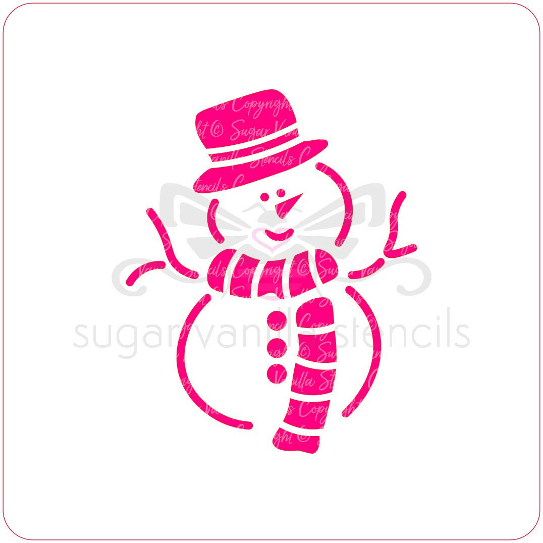 Snowman Cupcake Stencil