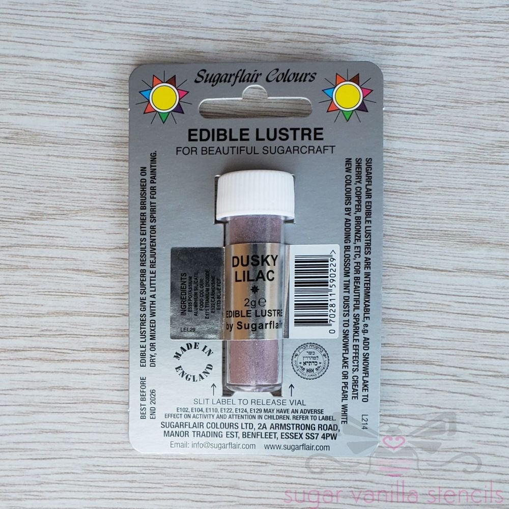 Dusky Lilac - Sugarflair Lustre Dust