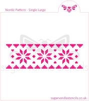 Nordic Pattern Cookie Stencil (Single Row / Large)