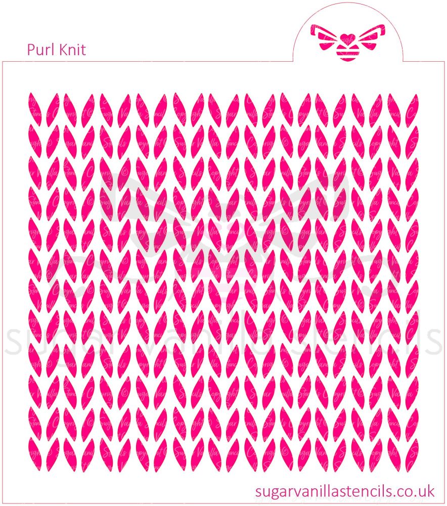 Purl Knit Cookie Stencil 