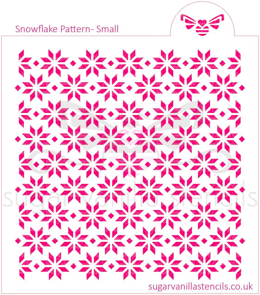 Snowflake Pattern Cookie Stencil - Small