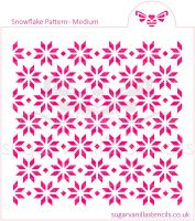 Snowflake Pattern Cookie Stencil - Medium