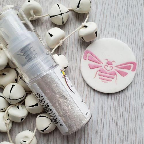Finishing Sparkle - SILVER - Sugarflair Powder Puff Glitter Dust