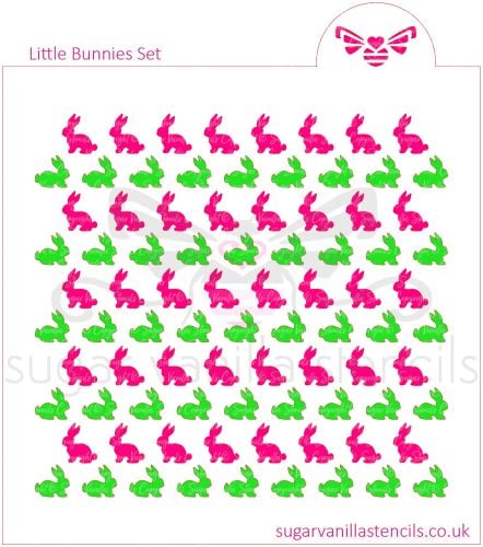 LIttle Bunnies Cookie Stencil Set (2 piece)