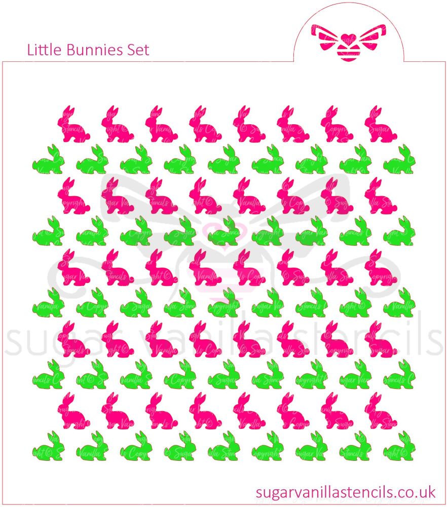 LIttle Bunnies Cookie Stencil Set (2 piece)