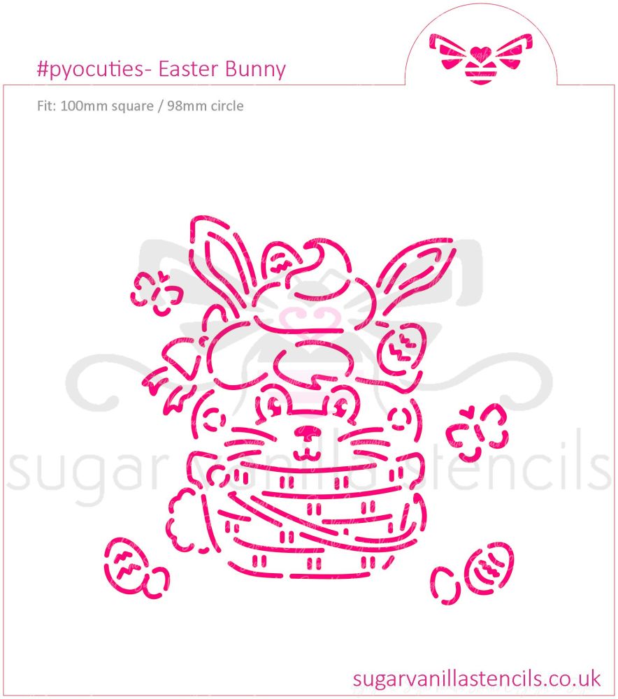 Easter Bunny PYO Cookie Stencil  (available in five sizes)