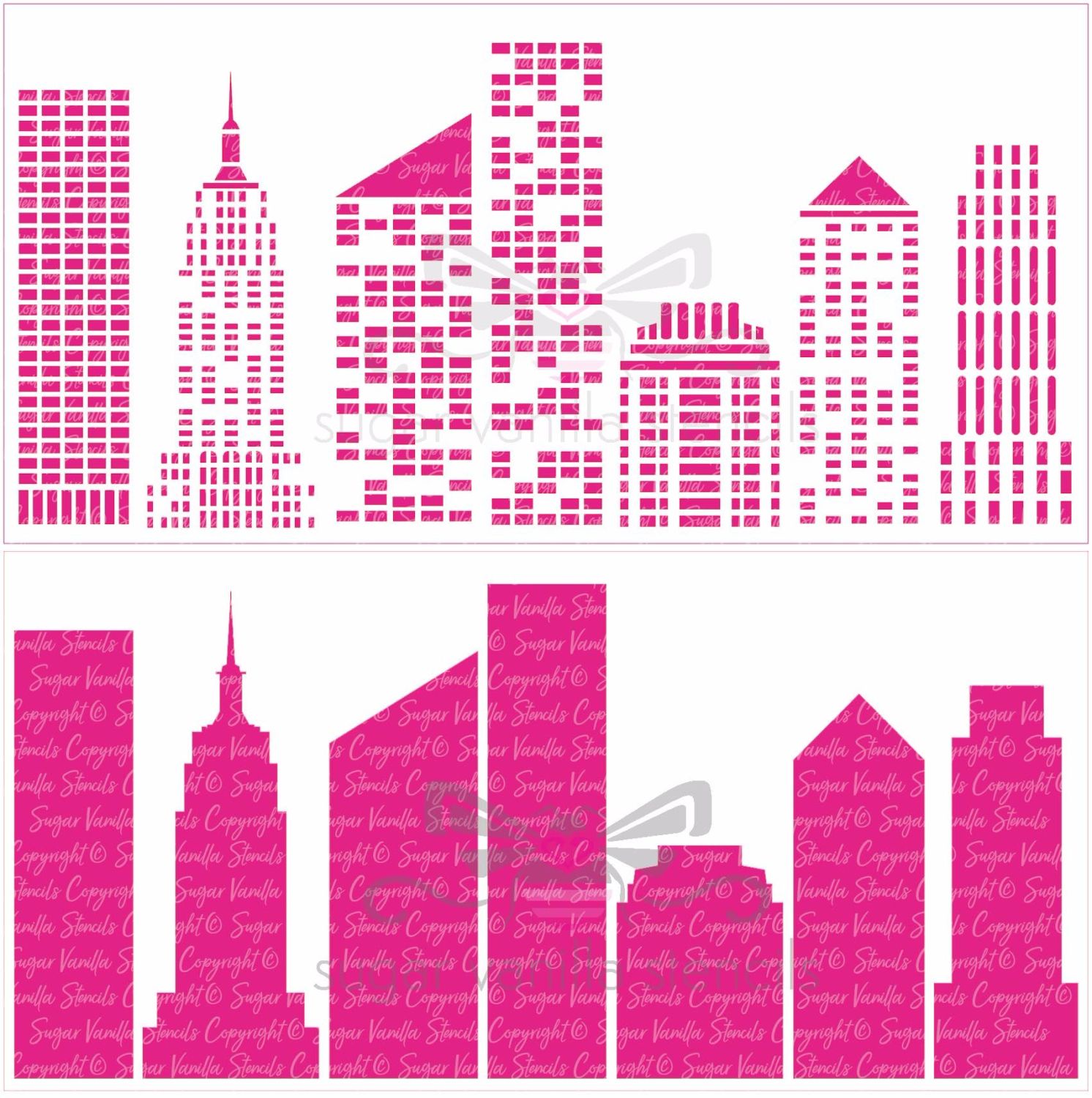 New York Skyline Stencil