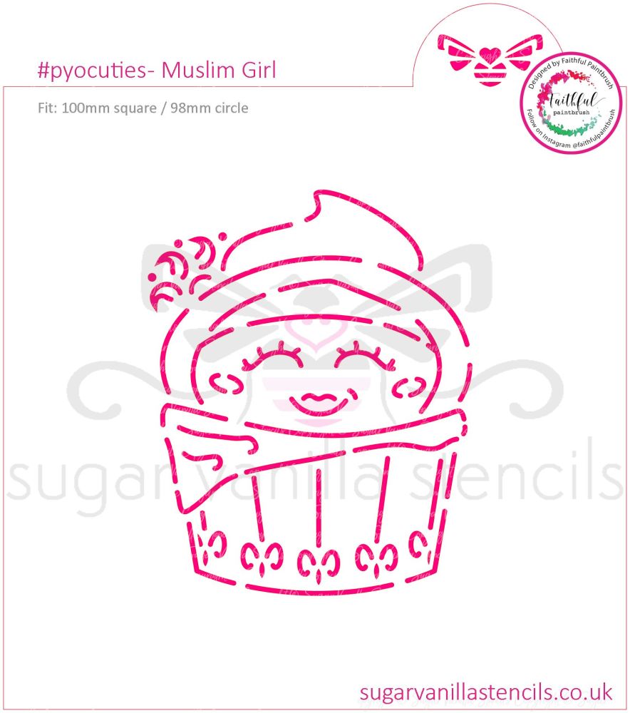 Muslim Girl PYO Cookie Stencil