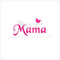 Mama Cupcake Stencil